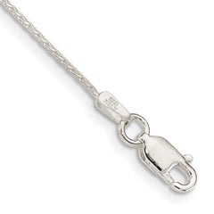 Sterling Silver 0.95mm Diamond-cut Round Spiga Chain