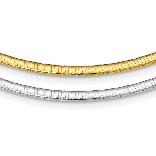 Sterling Silver & Gold-plated Reversible 3mm Cubetto Chain