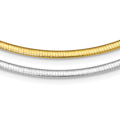 Sterling Silver & Gold-plated Reversible 3mm Cubetto Chain