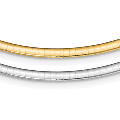 Sterling Silver & 14K Gold-plated 3mm Reversible w/ ext Cubetto Chain