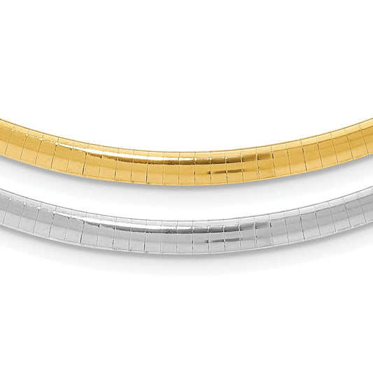 Sterling Silver & 14K Gold-plated 4mm Reversible w/ext Cubetto Chain