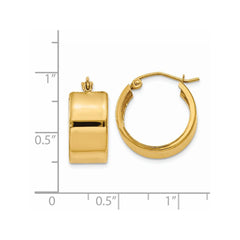 14K Yellow Gold 8.25mm Polished Hoop Earrings
