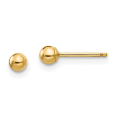 14K Yellow Gold Madi K Polished 3mm Ball Post Earrings