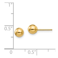 14K Yellow Gold Madi K Polished 5mm Ball Post Earrings