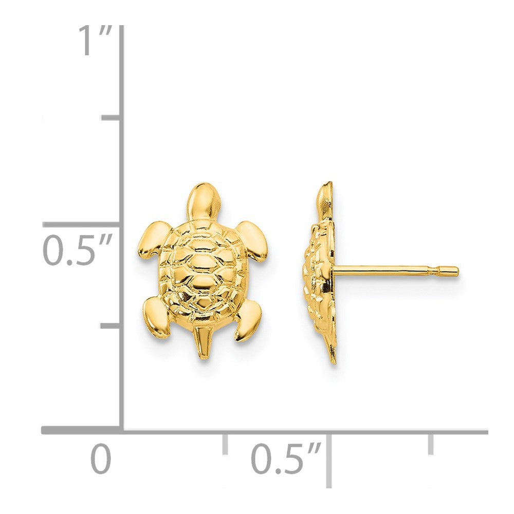 14K Yellow Gold Madi K Turtle Post Earrings