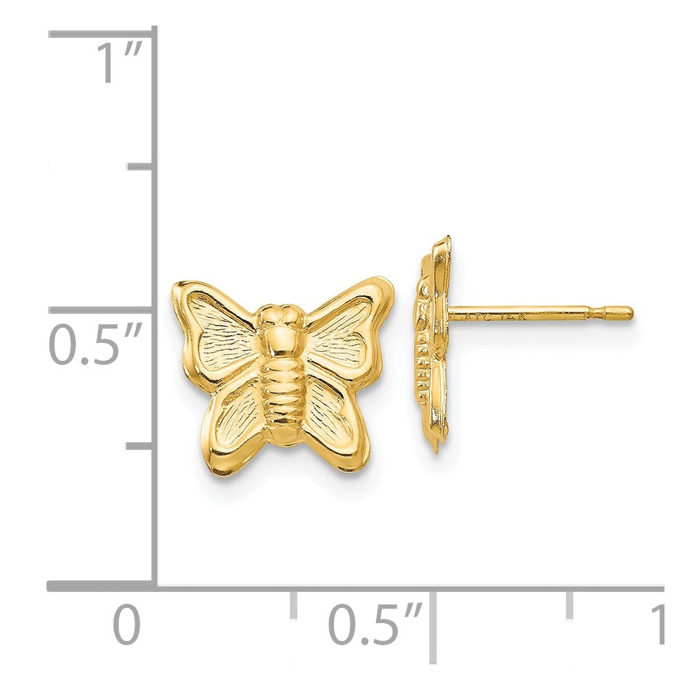 14K Yellow Gold Madi K Butterfly Post Earrings