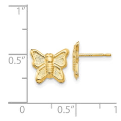 14K Yellow Gold Madi K Butterfly Post Earrings