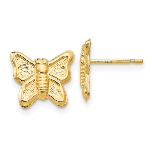 14K Yellow Gold Madi K Butterfly Post Earrings
