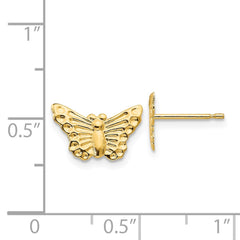 14K Yellow Gold Madi K Butterfly Post Earrings