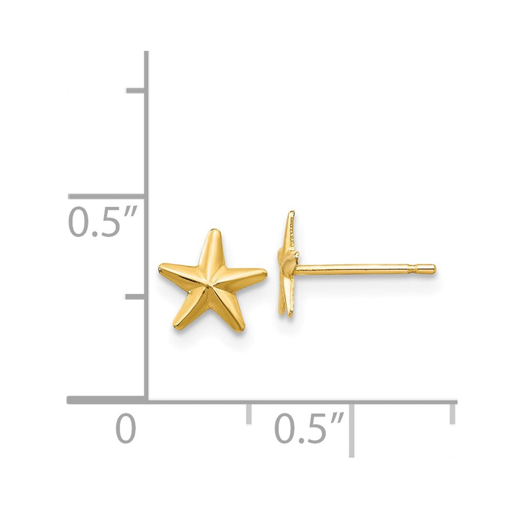 14K Yellow Gold Madi K Star Post Earrings