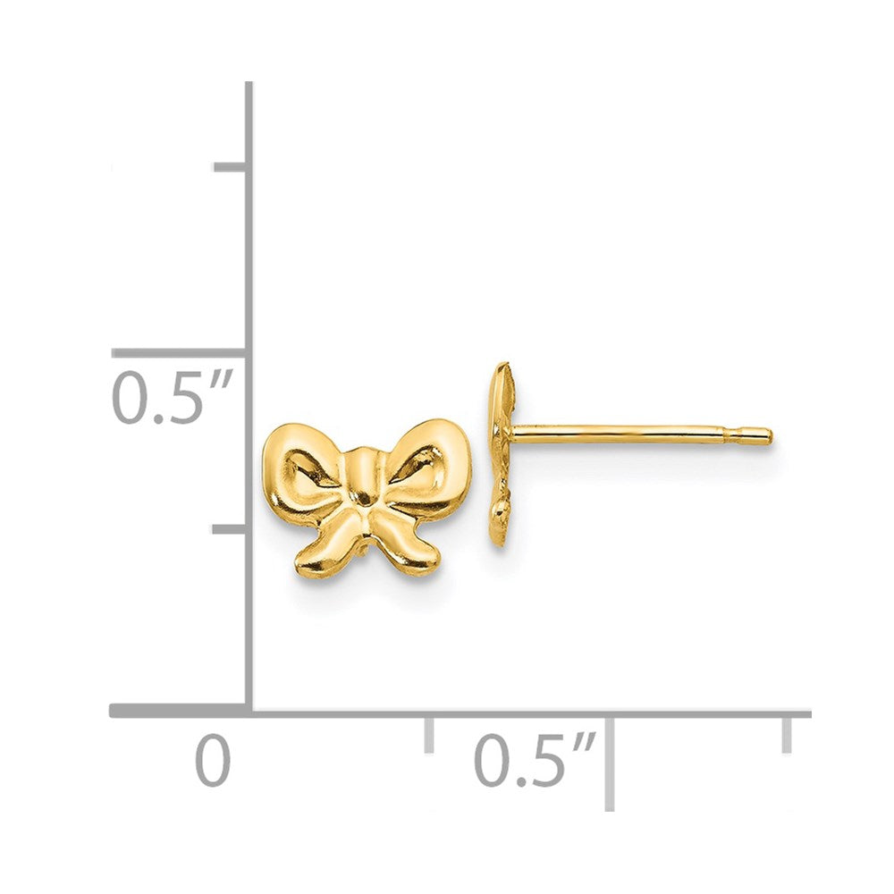 14K Yellow Gold Madi K Bow Post Earrings