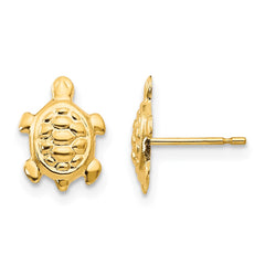 14K Yellow Gold Madi K Turtle Post Earrings