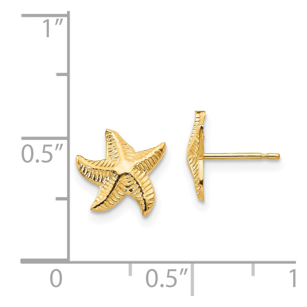 14K Yellow Gold Madi K Starfish Post Earrings