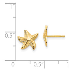 14K Yellow Gold Madi K Starfish Post Earrings