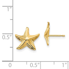 14K Yellow Gold Madi K Starfish Post Earrings
