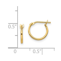 14K Yellow Gold Madi K 1mm Hoop Earrings