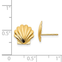 14K Yellow Gold Madi K Shell Post Earrings