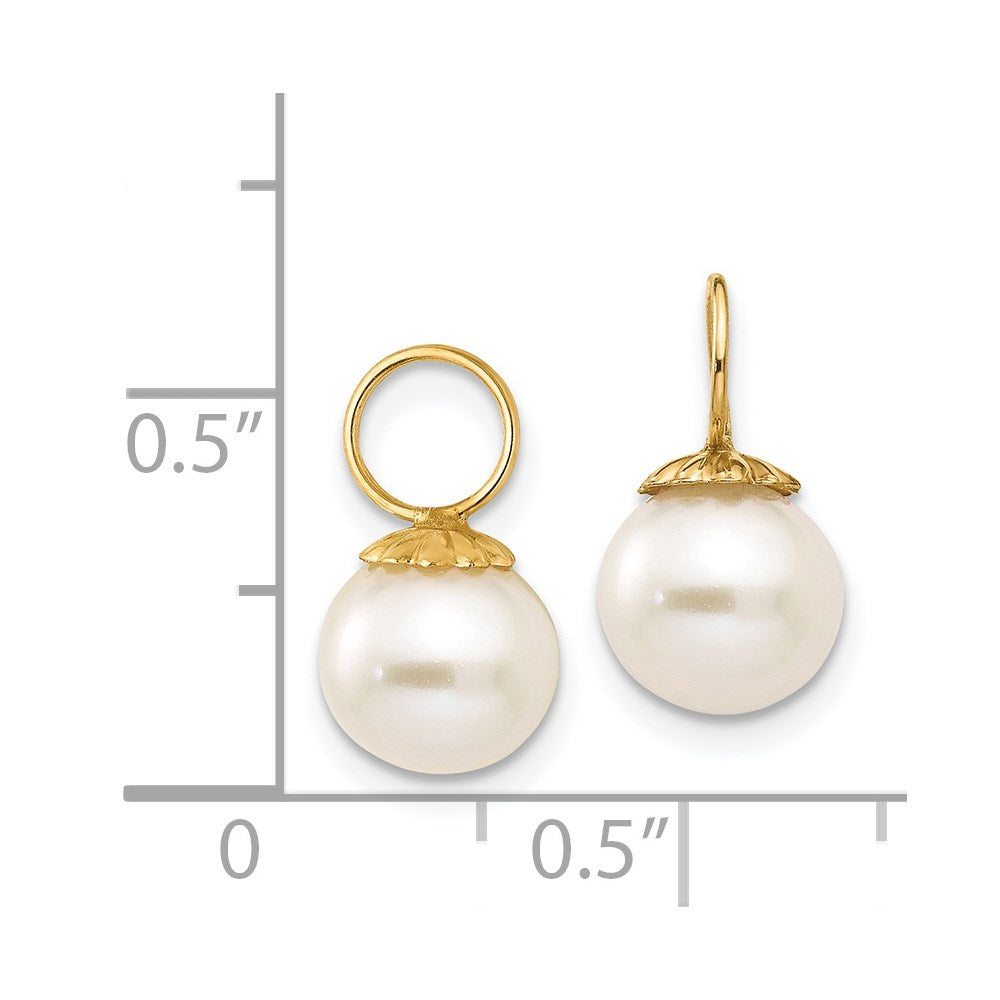 14K Yellow Gold Madi K FWC Pearl Hoop Enhancers