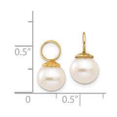 14K Yellow Gold Madi K FWC Pearl Hoop Enhancers