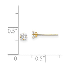 14K Yellow Gold Madi K CZ Post Earrings
