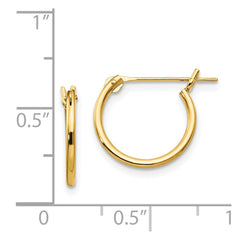 14K Yellow Gold Madi K 1.25mm Half Hoop Earrings