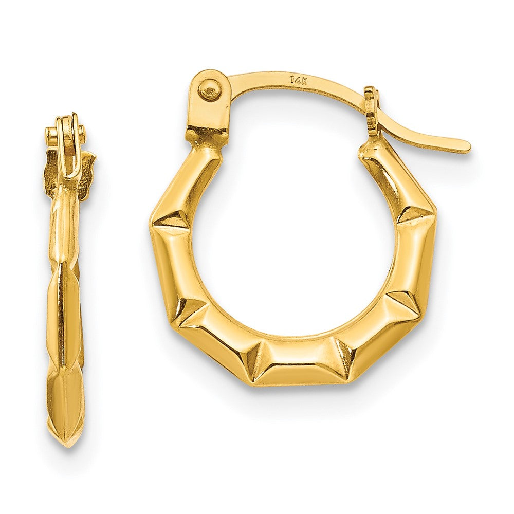 14K Yellow Gold Madi K Tiny Hollow Hoop Earrings