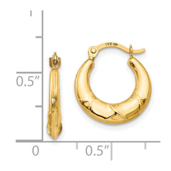 14K Yellow Gold Madi K Hollow X Hoop Earrings