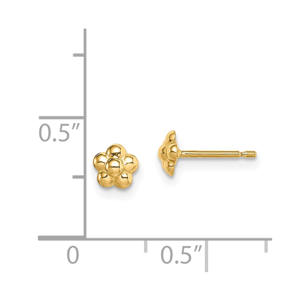 14K Yellow Gold Madi K Flower Post Earrings