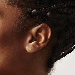 14K Yellow Gold Madi K CZ Starfish Post Earrings