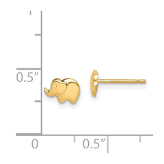 14K Yellow Gold Madi K Elephant Post Earrings