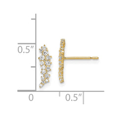 14K Yellow Gold Madi K CZ Cluster Post Earrings