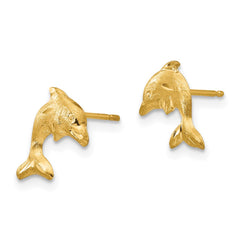14K Yellow Gold Madi K Satin Dolphin Earrings
