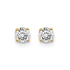 14K Yellow Gold .40ct. I2 K-L Diamond Stud Push-on Post Earrings