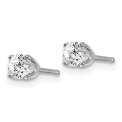 14K White Gold .40ct I2 K-L Diamond Stud Push-on Post Earrings