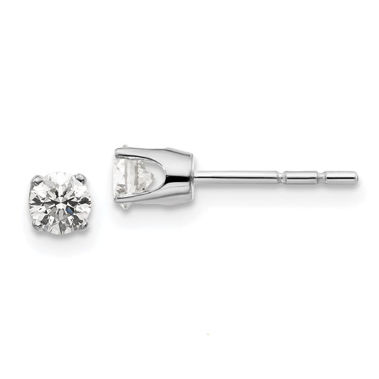 14K White Gold .40ct I2 K-L Diamond Stud Push-on Post Earrings