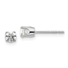 14K White Gold .40ct I2 K-L Diamond Stud Push-on Post Earrings