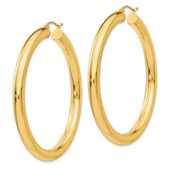 14K Yellow Gold Polished 5mm Tube Hoop Earrings