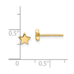 14K Yellow Gold Polished Star Post Earrings