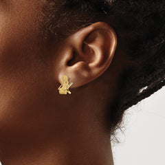 14K Yellow Gold 2D Beach Chair Post Earrings