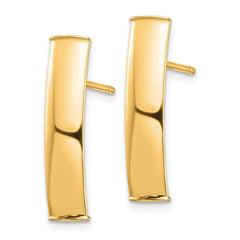 14K Yellow Gold Polished 5mm Post Earrings