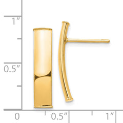 14K Yellow Gold Polished 5mm Post Earrings