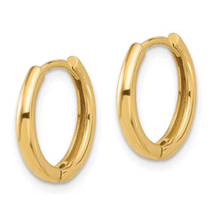 14K Yellow Gold Polished Hinged Hoop Earrings