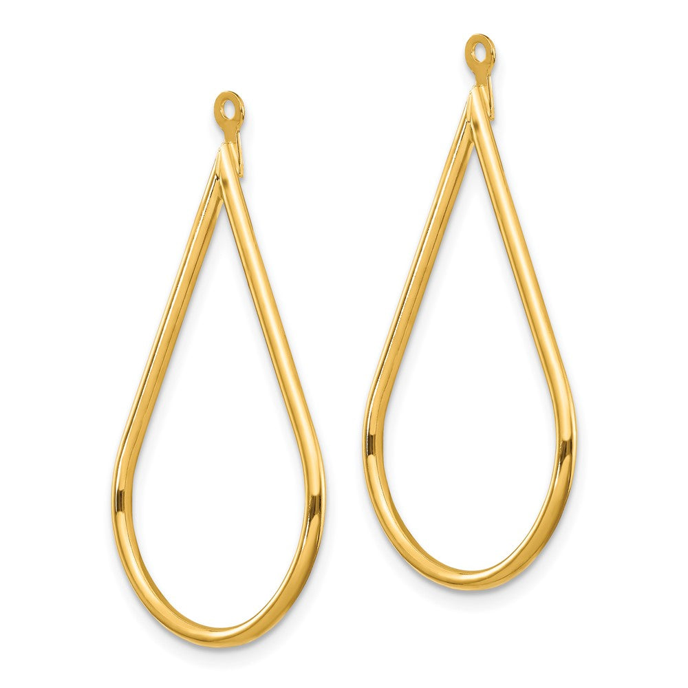 14K Yellow Gold Polished Teardrop Earrings Jackets