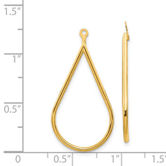 14K Yellow Gold Polished Teardrop Earrings Jackets