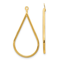 14K Yellow Gold Polished Teardrop Earrings Jackets