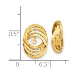 14K Yellow Gold Polished Love Knot Earrings Jackets