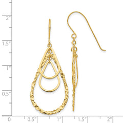 14K Yellow Gold Tear Drop Earrings