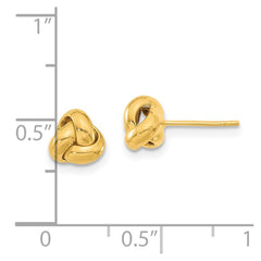 14K Yellow Gold Polished Love Knot Post Earrings