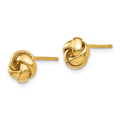 14K Yellow Gold Knot Post Earrings