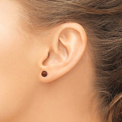 14K Yellow Gold 5-6mm Coffee Button FWC Pearl Stud Post Earrings